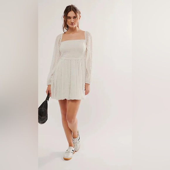 Free People Malina Mini Dress. NWOT. Sea salt - Picture 9 of 10